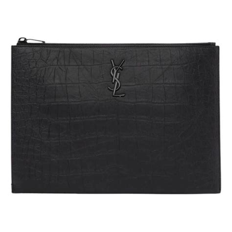 ysl clutch price in london|ysl crocodile clutch.